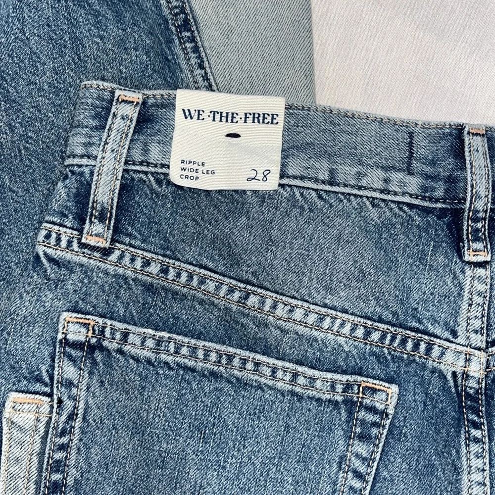 NWOT We The Free - Ripple Wide-Leg Cropped Jeans, 28